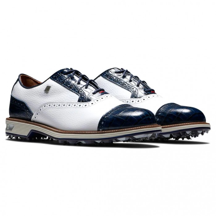 Zapatos Golf Con Pinchos Footjoy Premiere Series - Tarlow Hombre Blancas Azul Marino | ES7546130