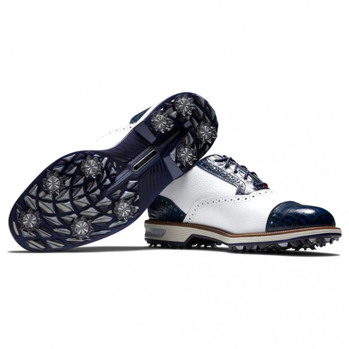 Zapatos Golf Con Pinchos Footjoy Premiere Series - Tarlow Hombre Blancas Azul Marino | ES7546130