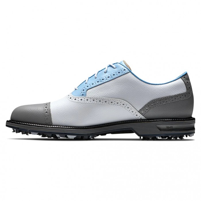 Zapatos Golf Con Pinchos Footjoy Premiere Series - Tarlow Hombre Blancas Azules Claro Gris | ES8594376