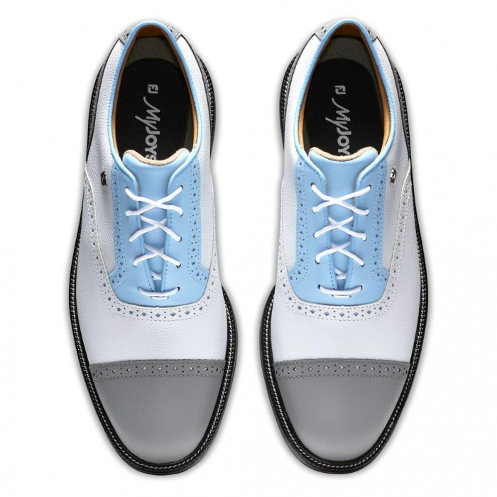 Zapatos Golf Con Pinchos Footjoy Premiere Series - Tarlow Hombre Blancas Azules Claro Gris | ES8594376