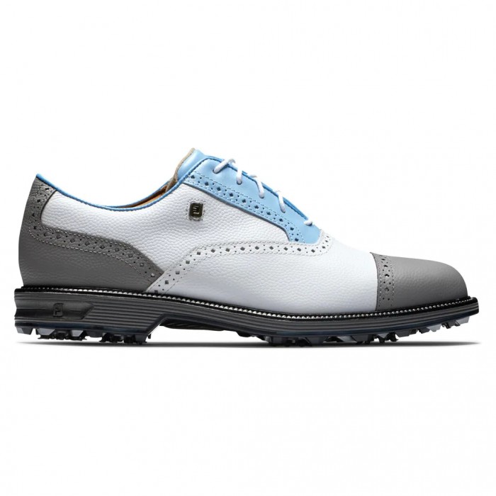 Zapatos Golf Con Pinchos Footjoy Premiere Series - Tarlow Hombre Blancas Azules Claro Gris | ES8594376