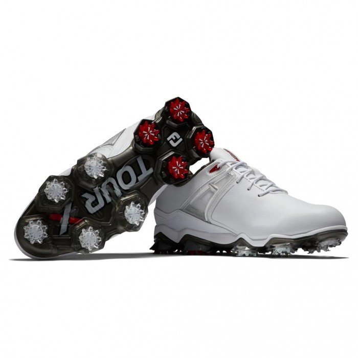 Zapatos Golf Con Pinchos Footjoy Tour X Hombre Blancas Rojas | ES5832167