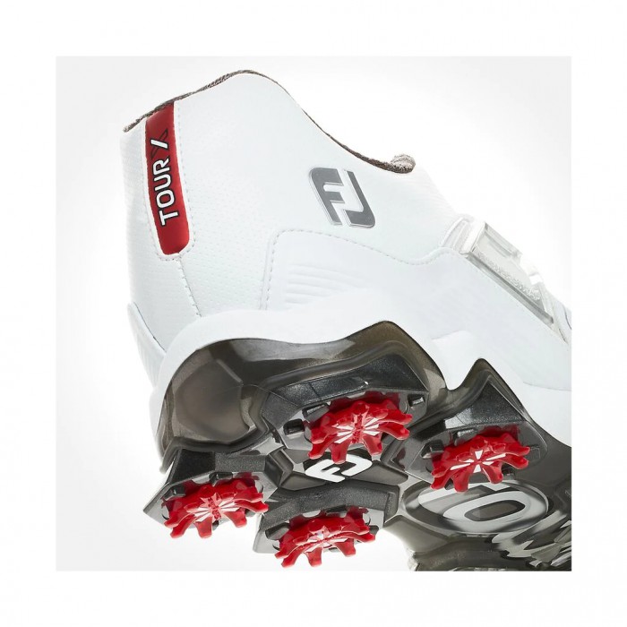 Zapatos Golf Con Pinchos Footjoy Tour X Hombre Blancas Rojas | ES5832167