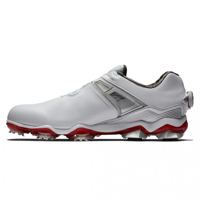 Zapatos Golf Con Pinchos Footjoy Tour X BOA Hombre Blancas Gris Rojas | ES8259164