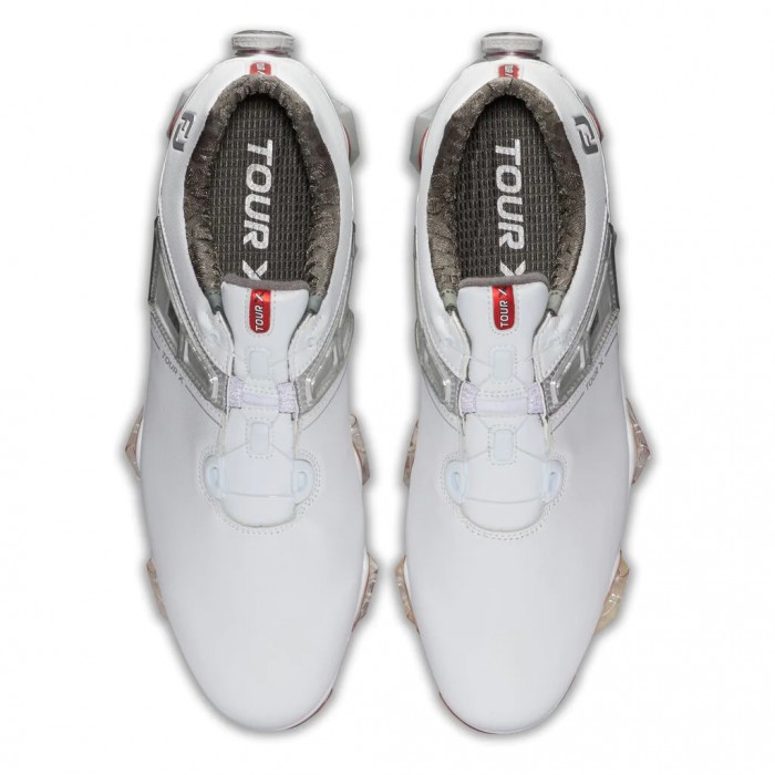 Zapatos Golf Con Pinchos Footjoy Tour X BOA Hombre Blancas Gris Rojas | ES8259164