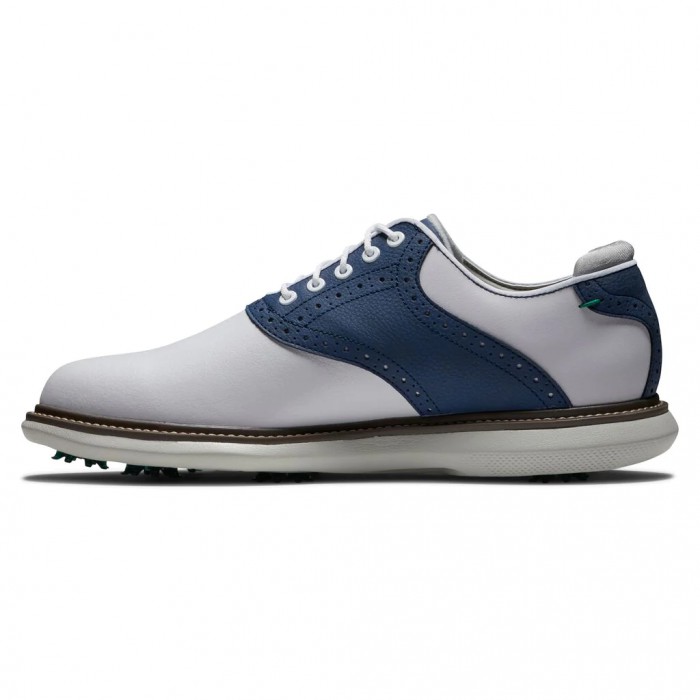 Zapatos Golf Con Pinchos Footjoy Traditions Hombre Blancas Azul Marino | ES0514678