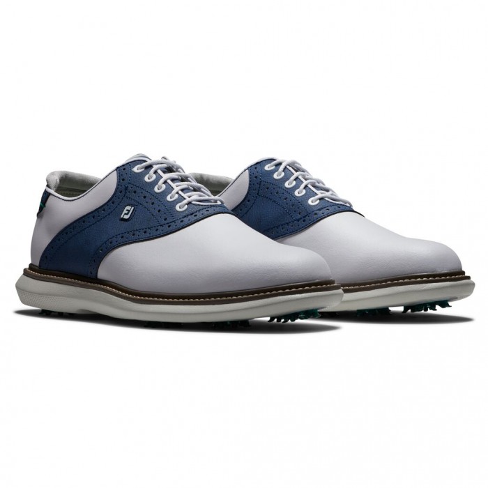 Zapatos Golf Con Pinchos Footjoy Traditions Hombre Blancas Azul Marino | ES0514678