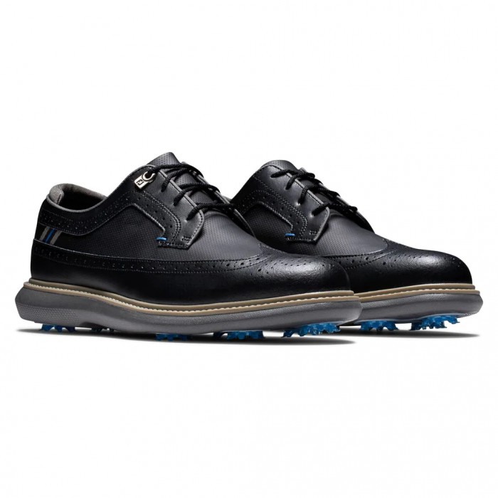 Zapatos Golf Con Pinchos Footjoy Traditions - Shield Tip Hombre Negras | ES3816970