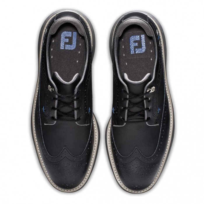 Zapatos Golf Con Pinchos Footjoy Traditions - Shield Tip Hombre Negras | ES3816970