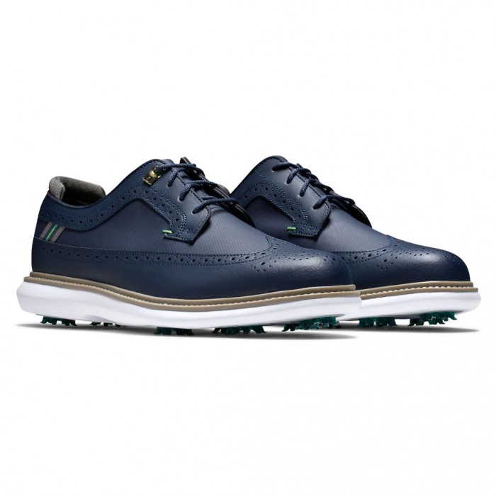 Zapatos Golf Con Pinchos Footjoy Traditions - Shield Tip Hombre Azul Marino | ES7398025