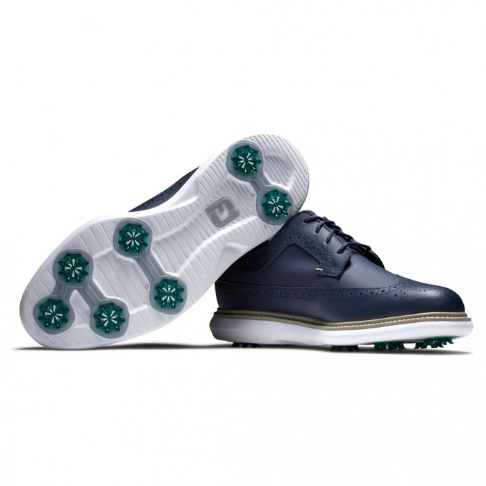 Zapatos Golf Con Pinchos Footjoy Traditions - Shield Tip Hombre Azul Marino | ES7398025