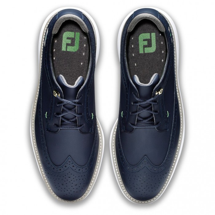 Zapatos Golf Con Pinchos Footjoy Traditions - Shield Tip Hombre Azul Marino | ES7398025