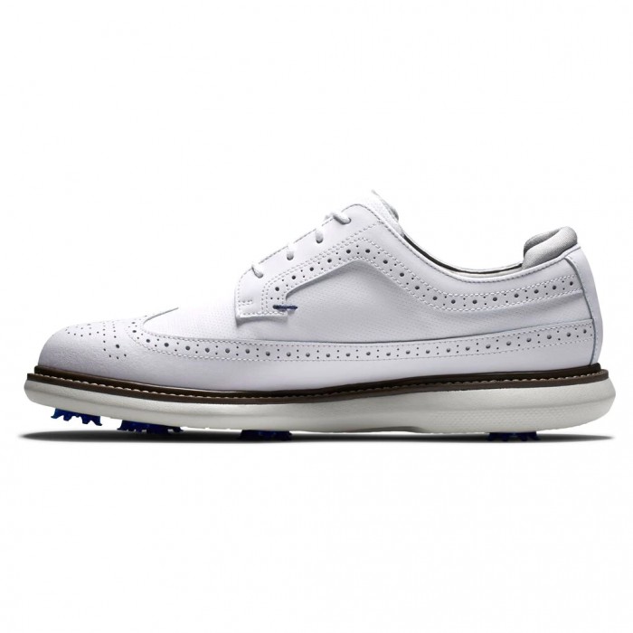 Zapatos Golf Con Pinchos Footjoy Traditions - Shield Tip Hombre Blancas | ES9765813