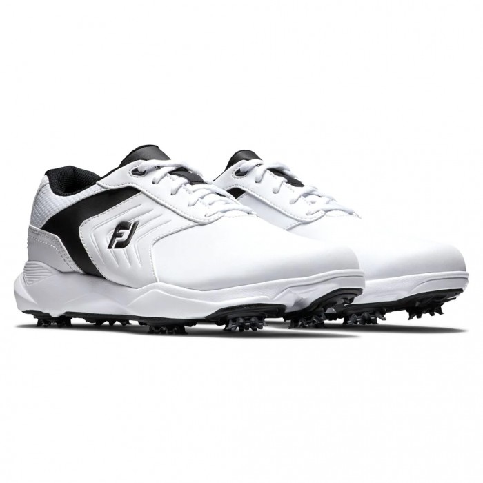 Zapatos Golf Con Pinchos Footjoy eComfort Hombre Blancas Negras | ES1796802