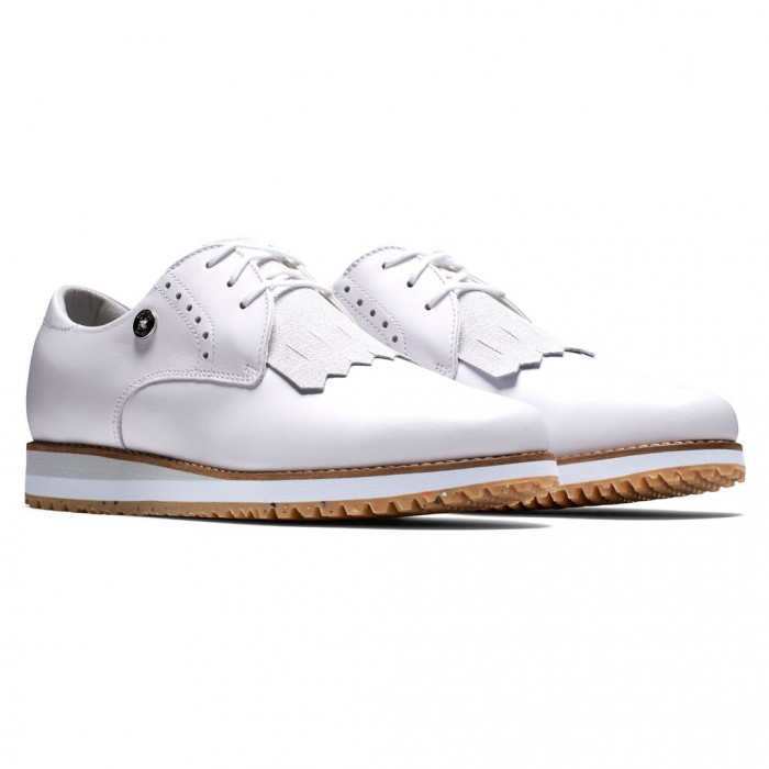 Zapatos Golf Sin Pinchos Footjoy Deporte Retro - Kiltie Mujer Blancas | ES2753164