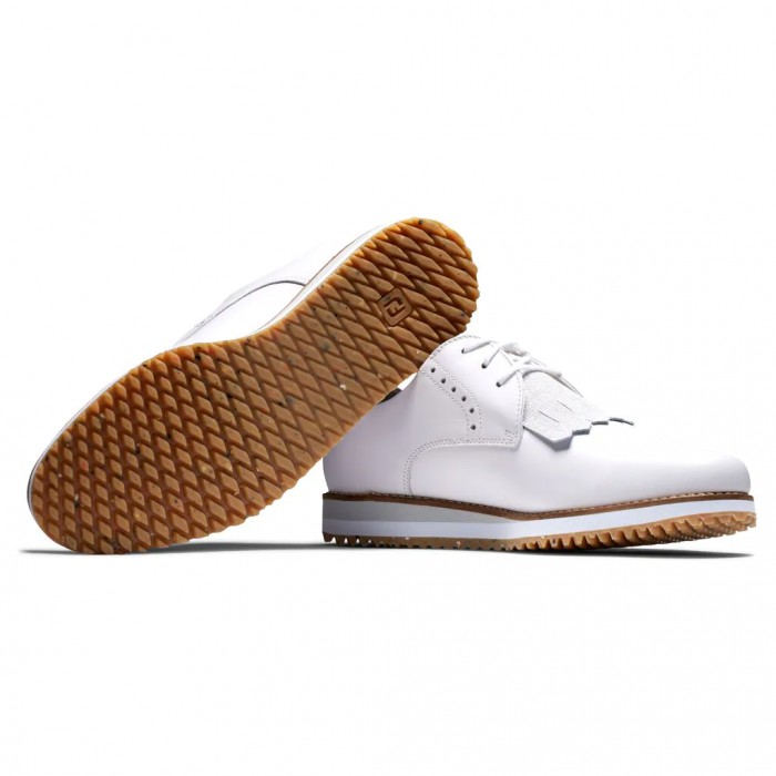 Zapatos Golf Sin Pinchos Footjoy Deporte Retro - Kiltie Mujer Blancas | ES2753164