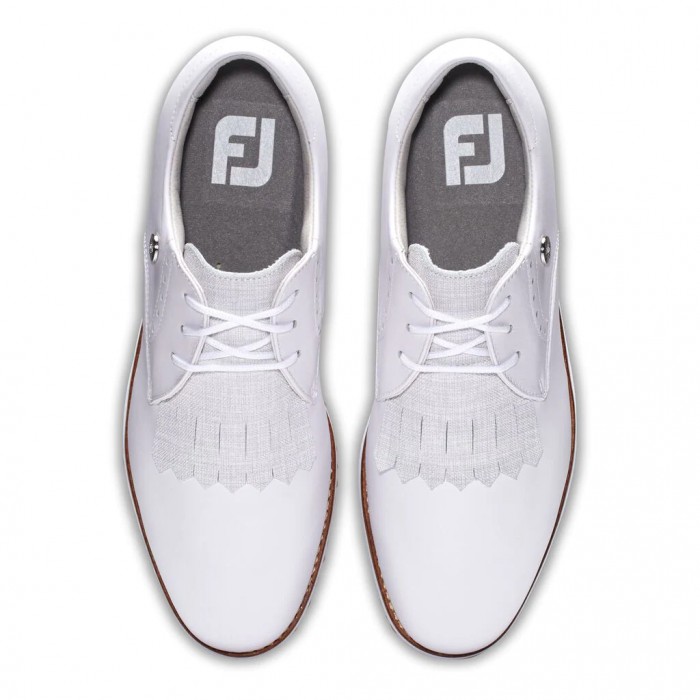 Zapatos Golf Sin Pinchos Footjoy Deporte Retro - Kiltie Mujer Blancas | ES2753164