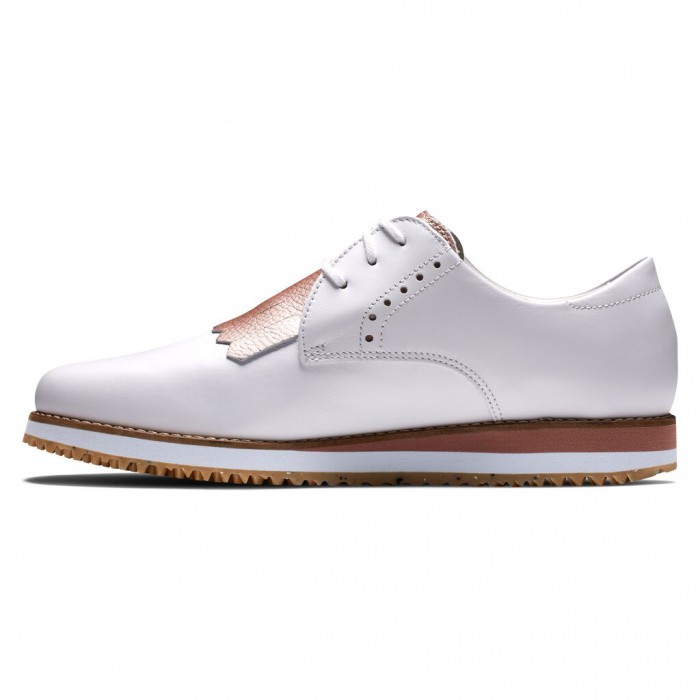 Zapatos Golf Sin Pinchos Footjoy Deporte Retro - Kiltie Mujer Blancas Rosas | ES6431580