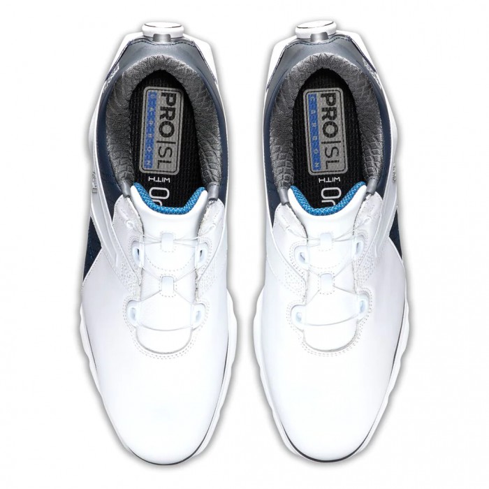 Zapatos Golf Sin Pinchos Footjoy Pro|SL Carbon BOA Hombre Blancas Azul Marino | ES7562980