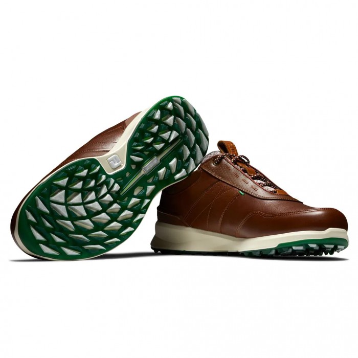 Zapatos Golf Sin Pinchos Footjoy Stratos Hombre Cognac | ES4705163