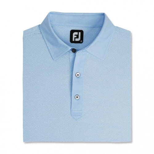 Camisas Footjoy Diamond Line Print Lisle Self Collar Hombre Blancas | ES7035294