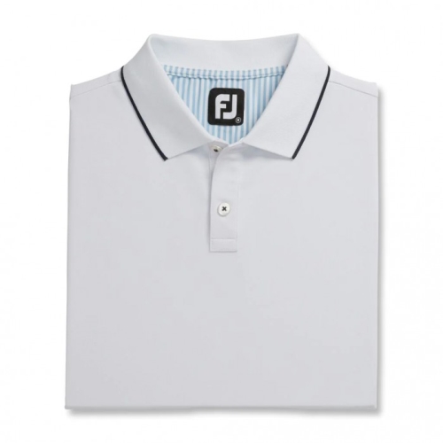 Camisas Footjoy Limited Edition Pique Solid Knit Collar Hombre Blancas | ES9742135