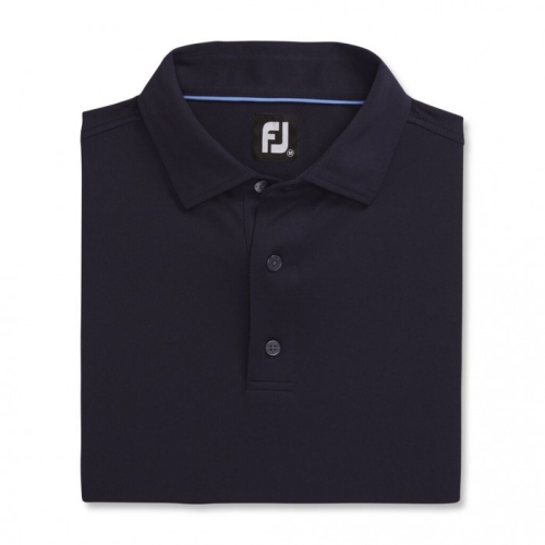 Camisas Footjoy Performance Stretch Pique Solid Self Collar Hombre Azul Marino | ES3615872