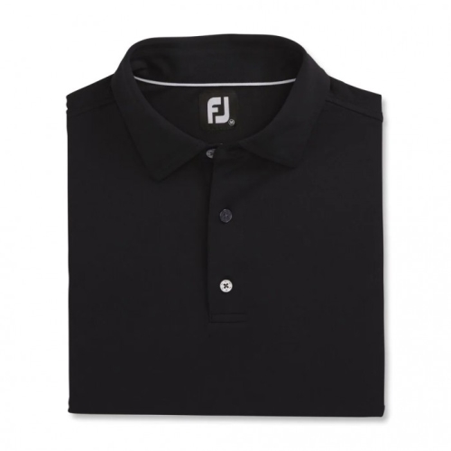 Camisas Footjoy Performance Stretch Pique Solid Self Collar Hombre Negras | ES5347290