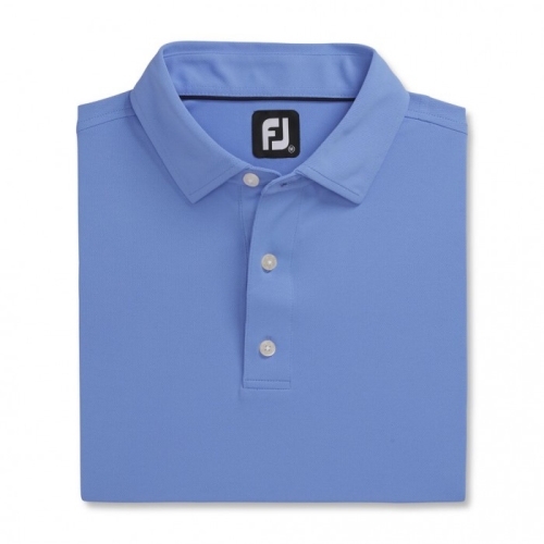 Camisas Footjoy Performance Stretch Pique Solid Self Collar Hombre Lagoon | ES7235468