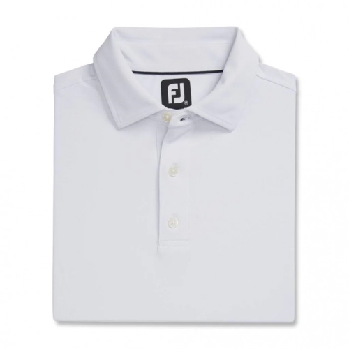 Camisas Footjoy Performance Stretch Pique Solid Self Collar Hombre Blancas | ES8270645