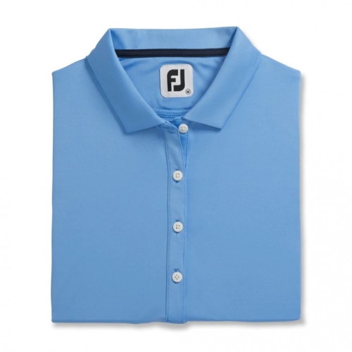 Camisas Footjoy Solid Lisle Self Collar Mujer Azules Claro | ES6134905