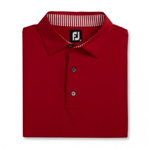 Camisas Footjoy Solid Lisle Self Collar Hombre Crimson | ES8510629