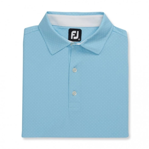 Camisas Footjoy Stretch Lisle Dot Print Self Collar Hombre Azules Claro | ES7504869