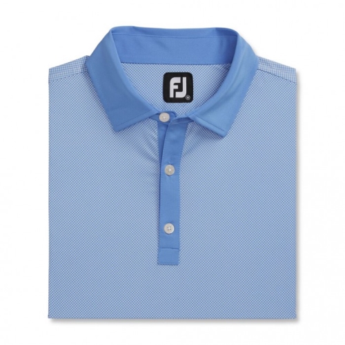 Camisas Footjoy Stretch Lisle Mini Check Print Hombre Blancas | ES5671240