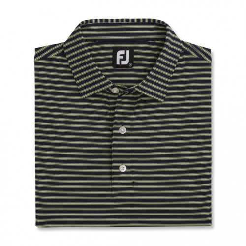 Camisas Footjoy Stretch Lisle Pinstripe Hombre Azul Marino Blancas | ES5701832