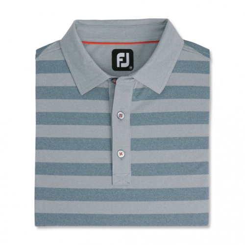 Camisas Footjoy Stretch Pique Rugby Stripe Self Collar Hombre Gris | ES8530916