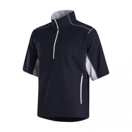 Camiseta Cortavientos Footjoy Corta Sleeve Deporte Hombre Azul Marino Blancas | ES5261348