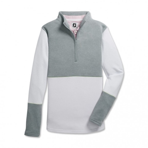 Chaquetas Footjoy Half-Zip Piece Block Mid-Layer Mujer Gris Blancas | ES0952187