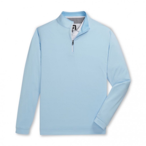 Chaquetas Footjoy Ligeros Quarter-Zip Hombre Azules Claro Blancas | ES1267530