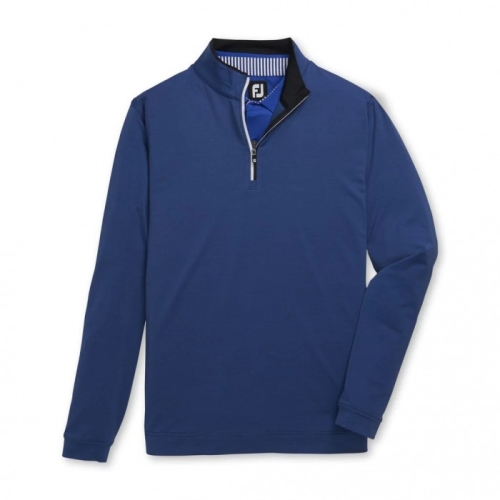 Chaquetas Footjoy Ligeros Quarter-Zip Hombre Negras Azul Real | ES6142038