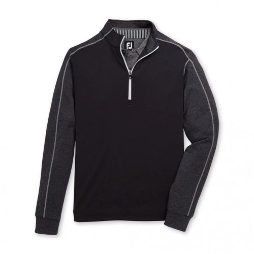 Chaquetas Footjoy Tonal Heather Mid-Layer Hombre Negras | ES2195648