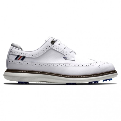 Zapatos Golf Con Pinchos Footjoy Traditions - Shield Tip Hombre Blancas | ES9765813